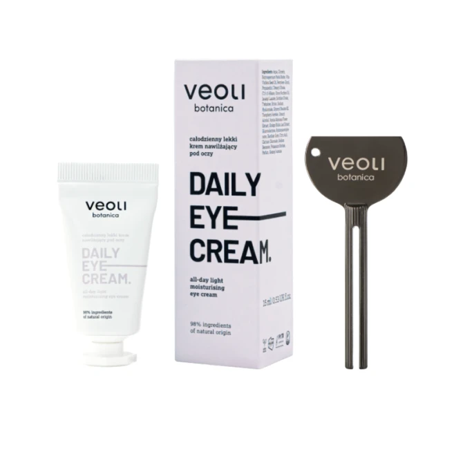 VEOLI BOTANICA DAILY EYE CREAM Lekki, całodzienny krem nawilżający pod oczy - 15 ml