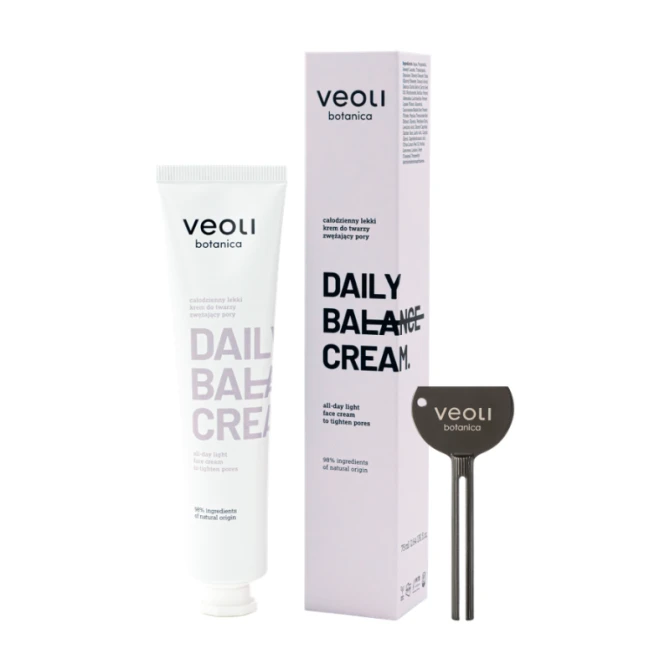 VEOLI BOTANICA DAILY BALANCE CREAM Całodzienny lekki krem do twarzy zwężający pory - 75 ml
