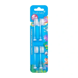 Brush-Baby KidzSonic &amp; WildOnes końcówki do szczoteczki sonicznej 6+ 4szt.