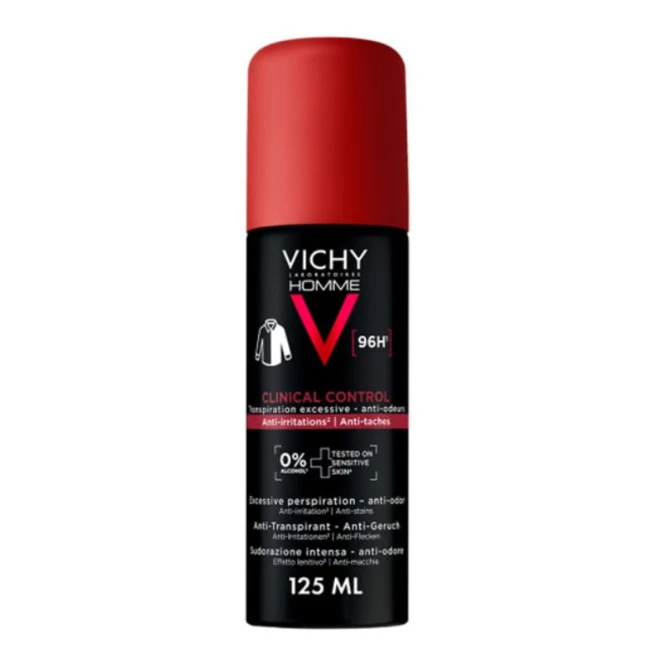 VICHY HOMME ANTYPERSPIRANT 96H CLINICAL CONTROL AEROZOL - 125 ml