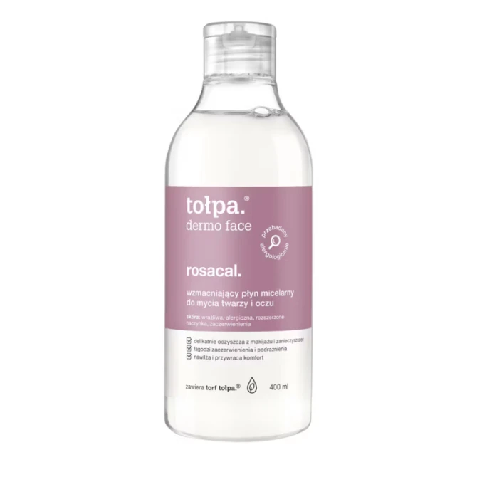 TOŁPA ROSACAL Wzmacniający płyn miceralny do mycia twarzy i oczu - 400 ml