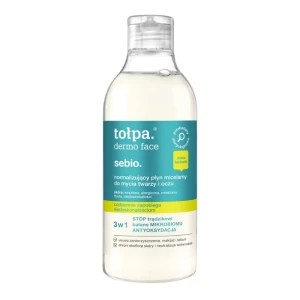 TOŁPA  DERMO FACE SEBIO Normalizujący płyn micelarny do mycia twarzy i oczu - 400 ml