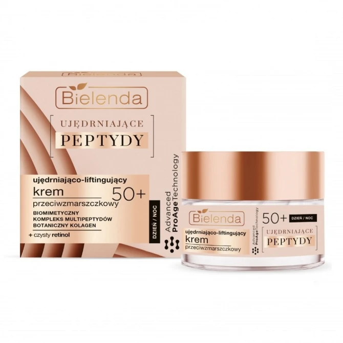 BIELENDA Ujędrniające Peptydy 50+ ujędrniająco-liftingujący krem przeciwzmarszczkowy na dzień i noc - 50ml