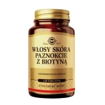 SOLGAR Włosy, Skóra, Paznokcie + Biotyna - 120 Tabletek