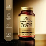 SOLGAR Włosy, Skóra, Paznokcie + Biotyna - 120 Tabletek
