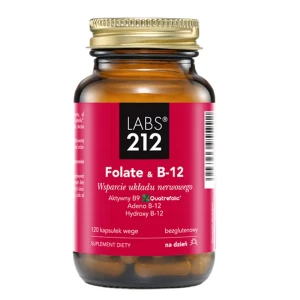 LABS212 Folate &amp; B-12 suplement diety 120 kapsułek
