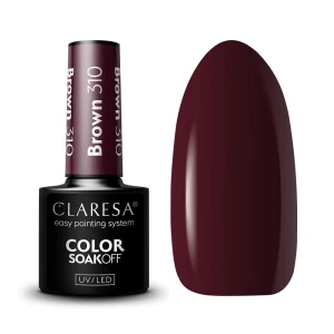 Claresa Color Soak Off UV/LED Brown lakier hybrydowy 310 5g