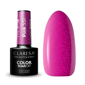 Claresa Color Soak Off UV/LED Pink lakier hybrydowy 551 5g