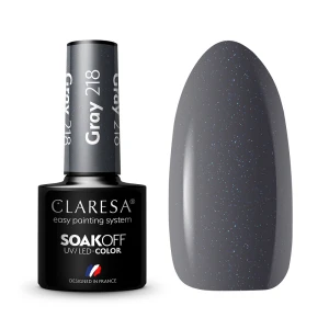 Claresa Soak Off UV/LED Gray lakier hybrydowy 218 5g