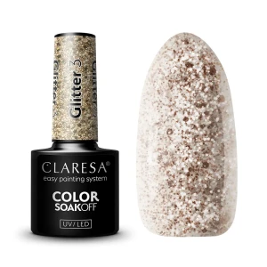 Claresa Color Soak Off UV/LED Glitter lakier hybrydowy 3 5g