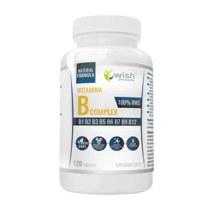 WISH Pharmaceutical Witamina B Complex 8 witamin z grupy B suplement diety 120 tabletek