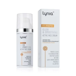 LYNIA Aktywny krem rozświetlająco-wygładzający z kwasami AHA i PHA 5% 50 ml