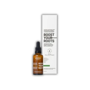 VEOLI BOTANICA BOOST YOUR ROOTS Stymulująco-rozgrzewająca wcierka wodna do skalpu z 3% Baicapil™, 2% komórek macierzystych jabłka i 2% ekstraktu z palmy sabałowej 50 ml