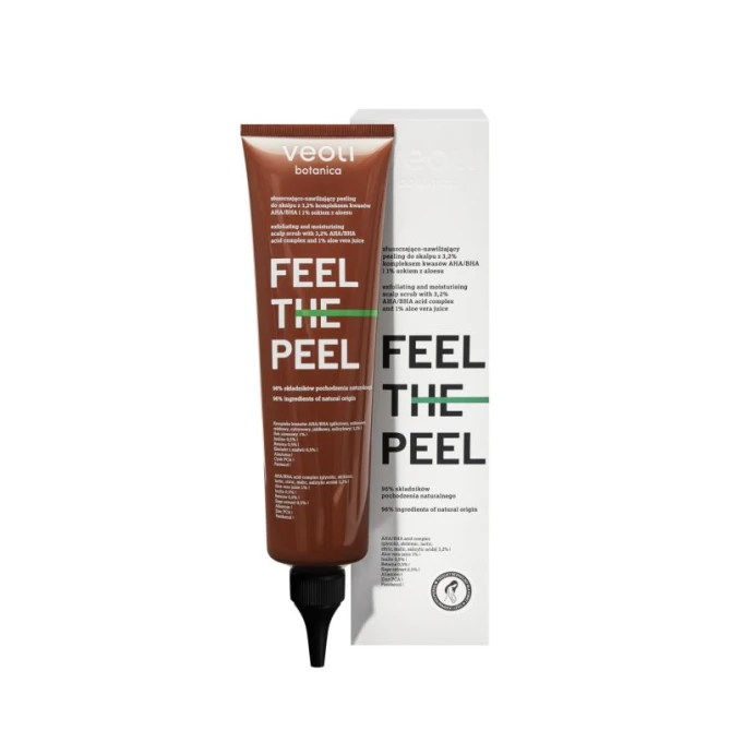VEOLI BOTANICA FEEL THE CHANGE Oczyszczająco-złuszczający peeling do skóry łojotokowej z 4% kompleksu kwasów AHA/BHA, 0,5% Defenscalp™ i ekstraktem z rozmarynu 150 ml