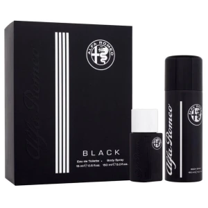 Alfa Romeo Black zestaw woda toaletowa spray 15ml + perfumowany spray do ciała 150ml