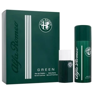 Alfa Romeo Green zestaw woda toaletowa spray 15ml + perfumowany spray do ciała 150ml