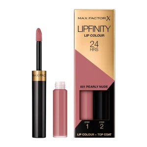 Max Factor Lipfinity Lip Colour dwufazowa pomadka w płynie o długotrwałym efekcie  01 Pearly Nude