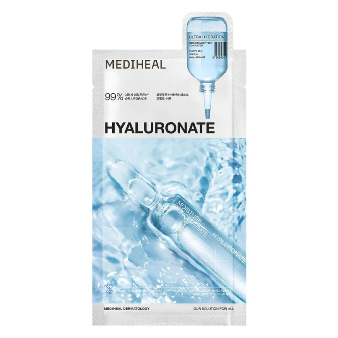 MEDIHEAL HYALURONATE ESSENTIAL MASKULTRA HYDRATION głęboko nawilżająca maska w płachcie z kwasem hialuronowym 24 ml