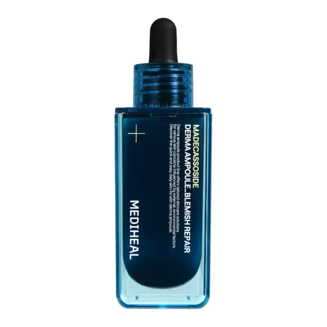 MEDIHEAL MADECASSOSIDE DERMA AMPOULE BLEMISH REPAIR Łagodząco-gojące serum z ekstraktem z wąkroty azjatyckiej 50 ml