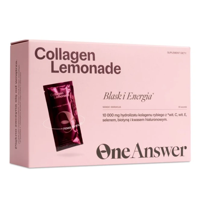 ONEANSWER Collagen Lemonade Kolagen Rybi 10000 mg 30 Saszetek