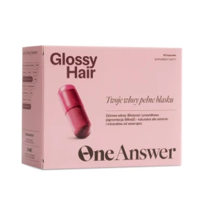 ONEANSWER Glossy Hair Suplement diety na zdrowe i mocne włosy 60 kapsułek