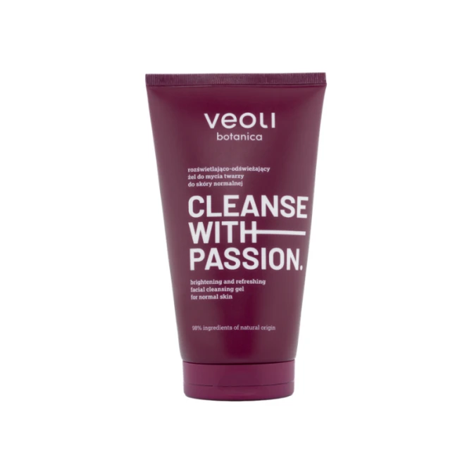 VEOLI BOTANICA CLEANSE WITH PASSION Rozświetlająco-odświeżający żel do mycia twarzy do skóry normalnej 150 ml