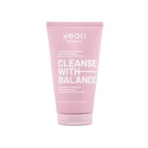 VEOLI BOTANICA CLEANSE WITH BALANCE – Oczyszczająco-peelingujący żel do mycia twarzy do skóry tłustej i mieszanej 150 ml