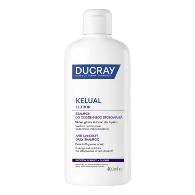 DUCRAY KELUAL ELUTION Delikatny szampon przywracający równowagę skórze głowy- skóra głowy skłonna do łupieżu 400 ml