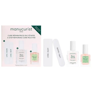 Manucurist 3-Step Repairing Care Routine zestaw do pielęgnacji zniszczonych i osłabionych paznokci