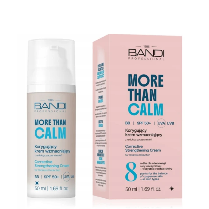BANDI More than Calm Korygujący krem wzmacniajacy SPF 50+ z redukcją zaczerwienień 50 ml