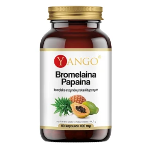 Yango Bromelaina papaina suplement diety 90 kapsułek