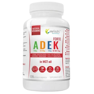WISH Pharmaceutical Witamina ADEK Forte w oleju MCT suplement diety 120 kapsułek miękkich