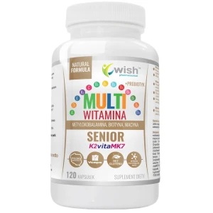 WISH Pharmaceutical Multiwitamina Complex Senior + Prebiotyk suplement diety 120 kapsułek