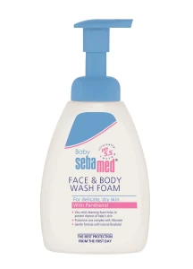 Sebamed Baby Face &amp; Body Wash Foam delikatna pianka do mycia ciała i twarzy dla dzieci 400ml