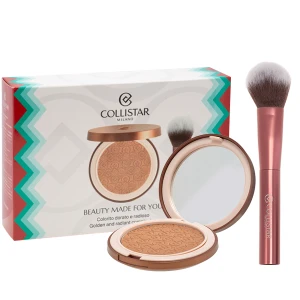 COLLISTAR SET (MAGICA BRONZING POWDER 09 CRISTALLI DI SOLE SHIMMER 10G +  BRUSH)