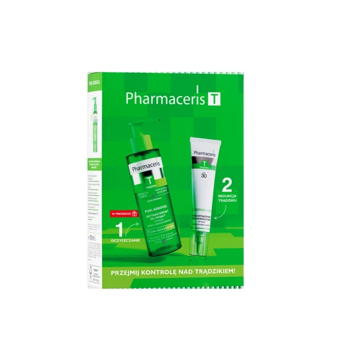 PHARMACERIS T ZESTAW Przeciwtrądzikowy Krem 40 ml + żel 100 ml