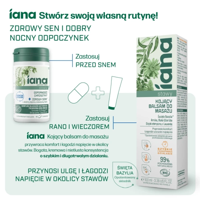 IANA Stawy Odporność Chrząstki + Zdrowy sen 60 tabl.