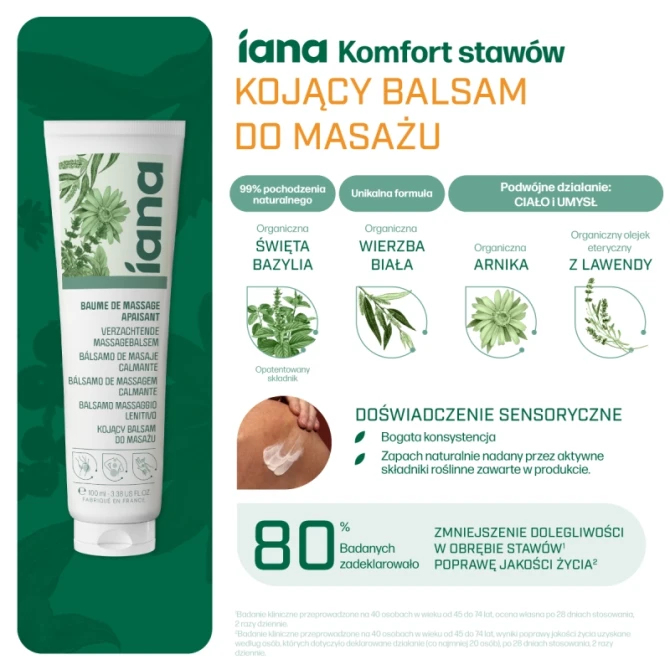 IANA Stawy Kojący balsam do masażu 100 ml