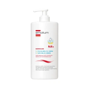 EMOLIUM DERMOCARE 3w1 Płyn do kąpieli, Żel do mycia, Szampon - 750 ml