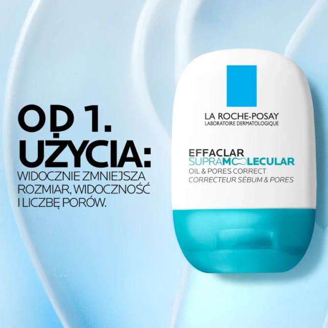 LA ROCHE-POSAY EFFACLAR SUPRAMOLECULAR Krem dla skóry tłustej świecącej z widocznymi powiększonymi porami 40 ml