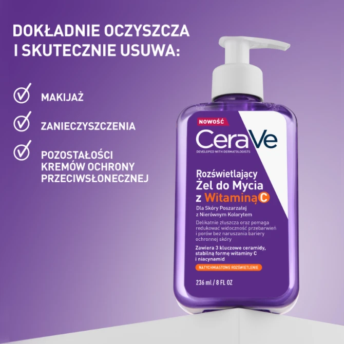 CERAVE Rozświetlający żel do mycia z witaminą C 236 ml