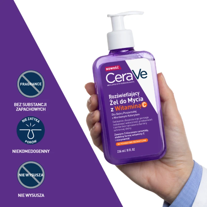 CERAVE Rozświetlający żel do mycia z witaminą C 236 ml