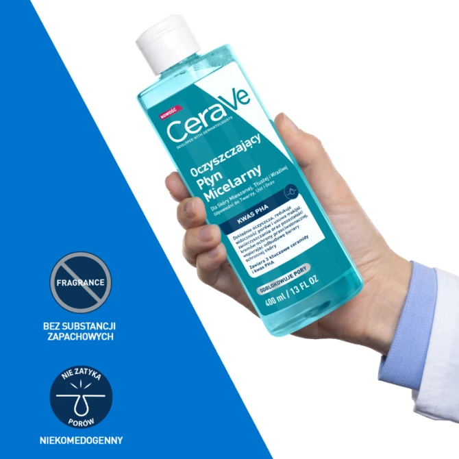 CERAVE Oczyszczający płyn micelarny dla skóry mieszanej i tłustej 400 ml
