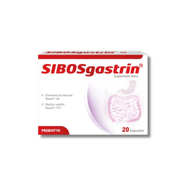 SIBOSgastrin Suplement diety, probiotyk 20 kapsułek
