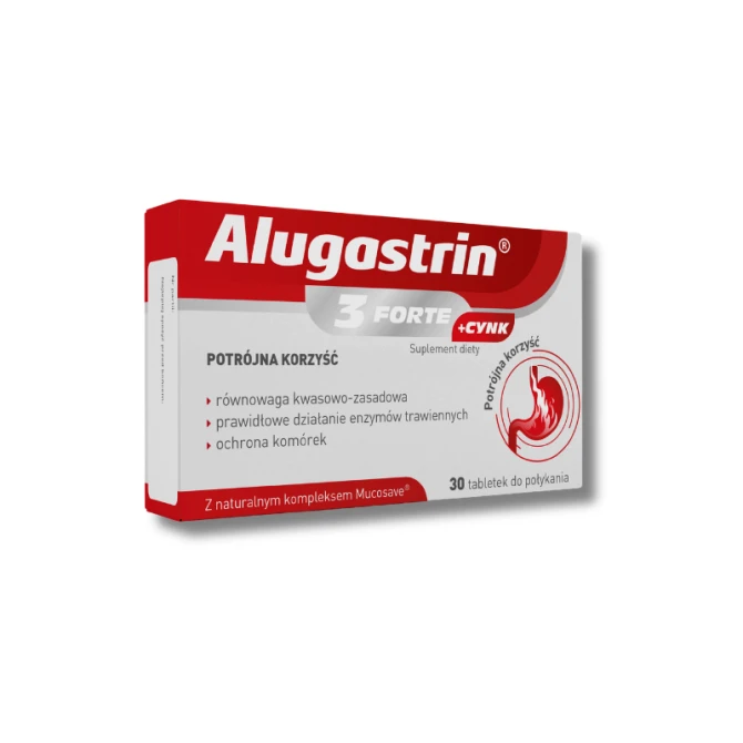ALUGASTRIN® 3 Forte + Cynk Suplement diety 30 tabletek