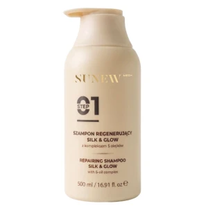 SunewMed+ Silk &amp; Glow szampon regenerujący z kompleksem 5 olejków 500ml