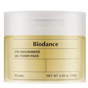 Biodance Vita Niacinamide Gel Toner Pads rozświetlające płatki żelowe do twarzy 60szt