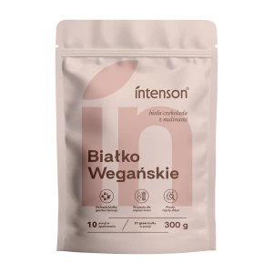 Intenson Białko Wegańskie o smaku białej czekolady i malin 300g