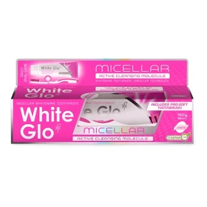White Glo Micellar micelarna pasta wybielająca do zębów 150g/100ml + szczoteczka