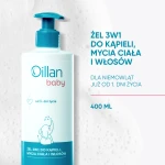 OILLAN Baby Żel 3w1 do kąpieli, mycia ciała i włosów - 400 ml